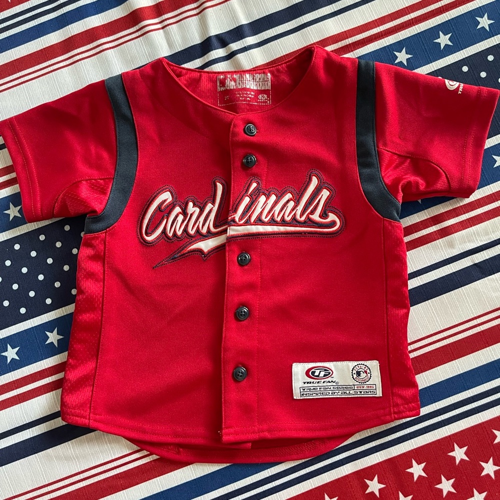 2t Kids Red Cardinals Baseball Jersey by True fan vintage